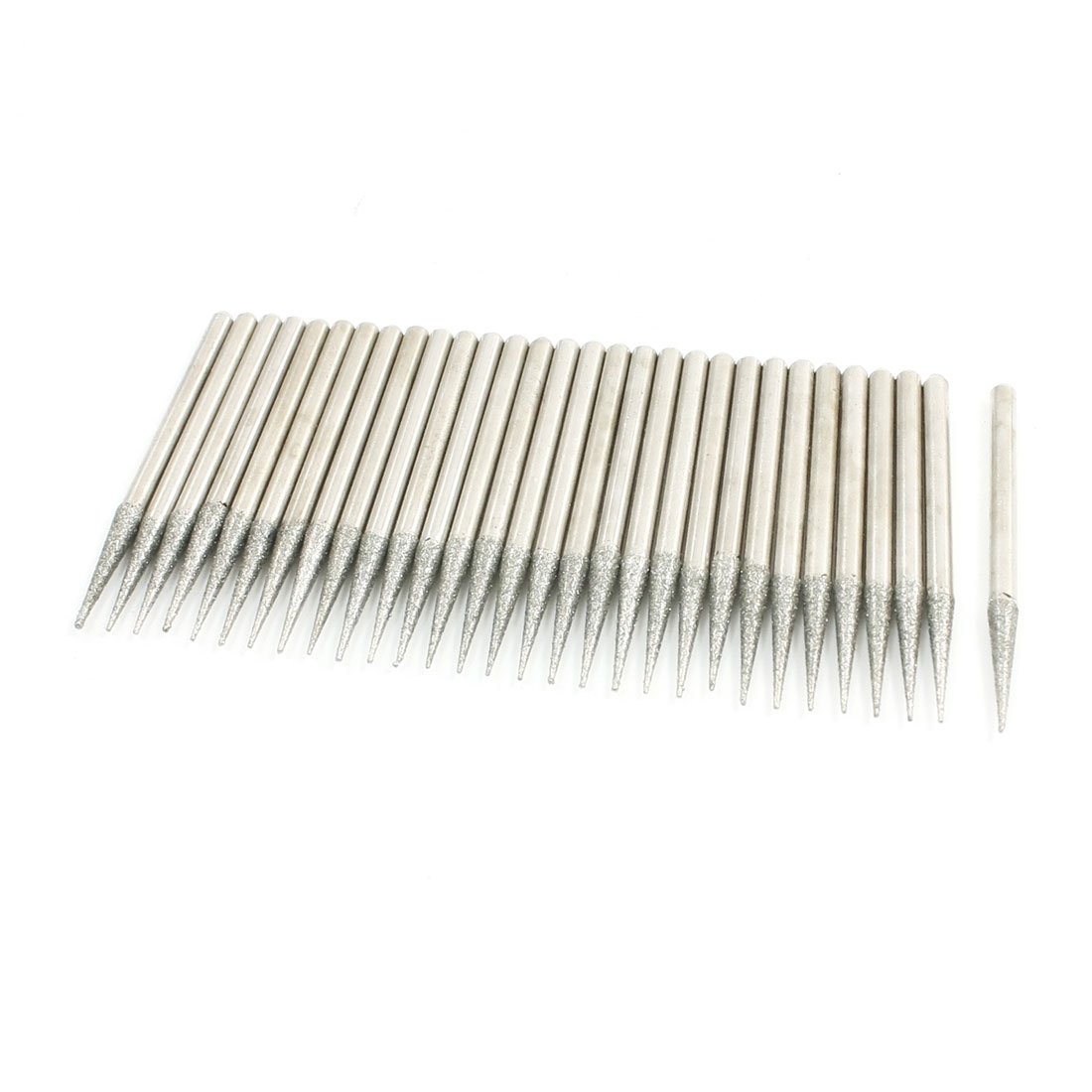 SOURCINGMAP Industrial Fraise Diamant Cône 15x1mm Tige 3mm 30Pcs