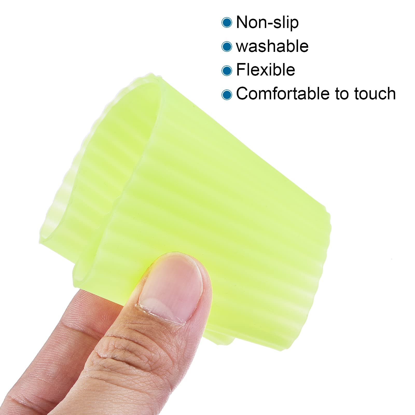 sourcingmap Manchon Tasse Silicone Jaune Lot 4 Antidérapant