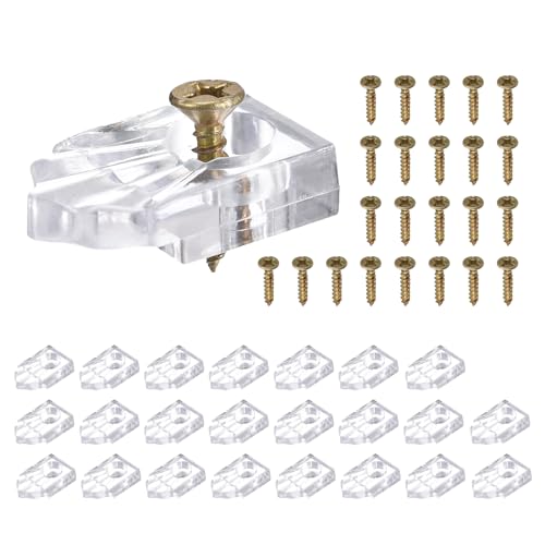 SOURCINGMAP Clips Retenue Verre Plastique 25mm x24 + Vis