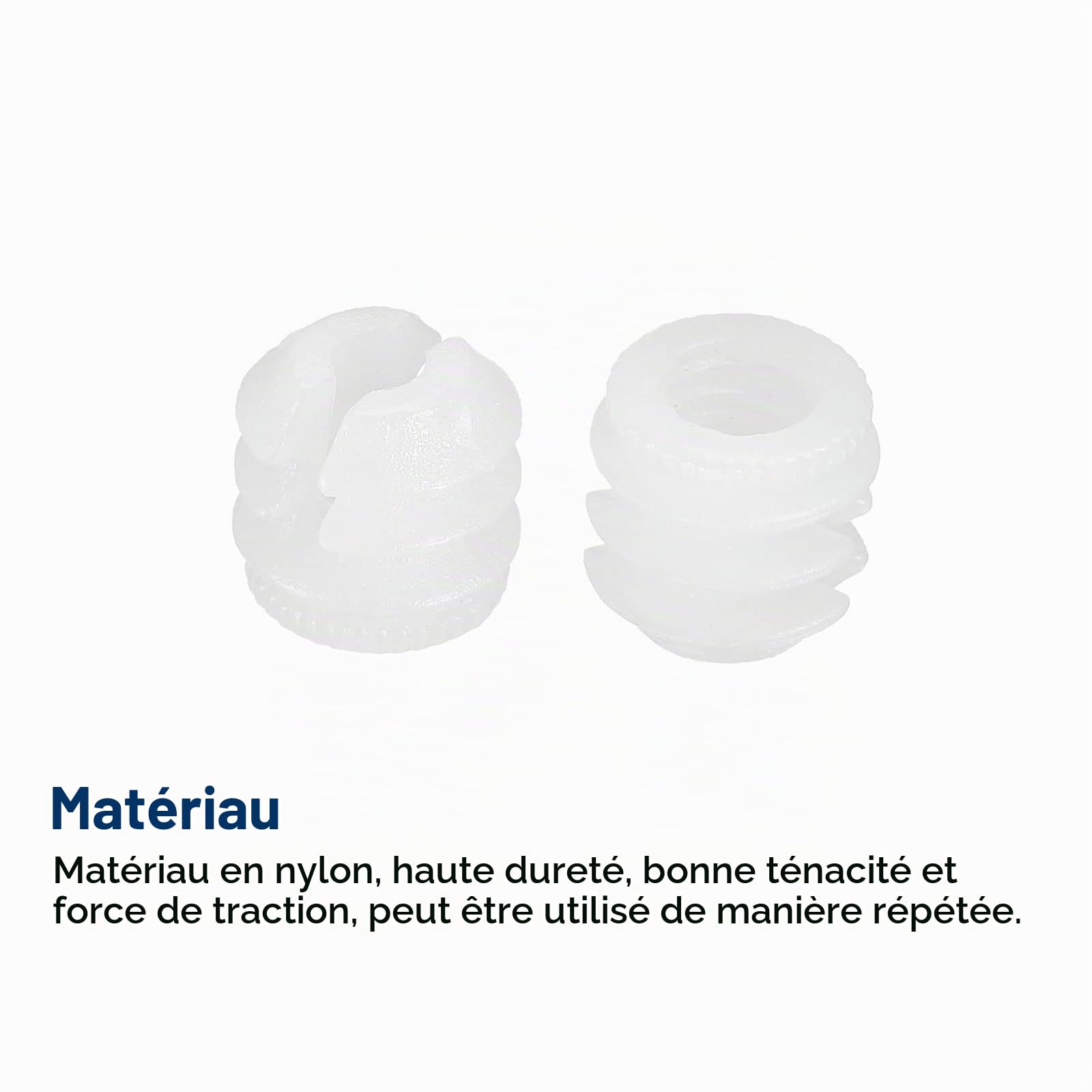 sourcing map Ecrou insert meuble nylon M6 lot 24