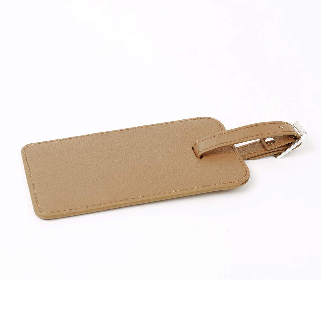 Sourcingmap Home étiquette bagage marron PU lot 2