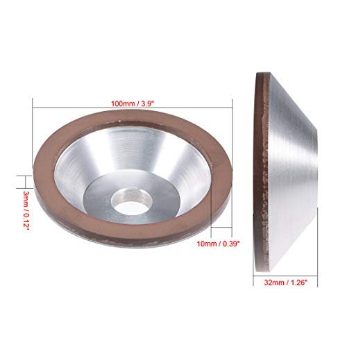 Sourcing Map Industrial meule boisseau diamant 100mm grain 800