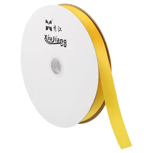 sourcing map Ruban Satin Jaune 20mmx91,4m Rouleau