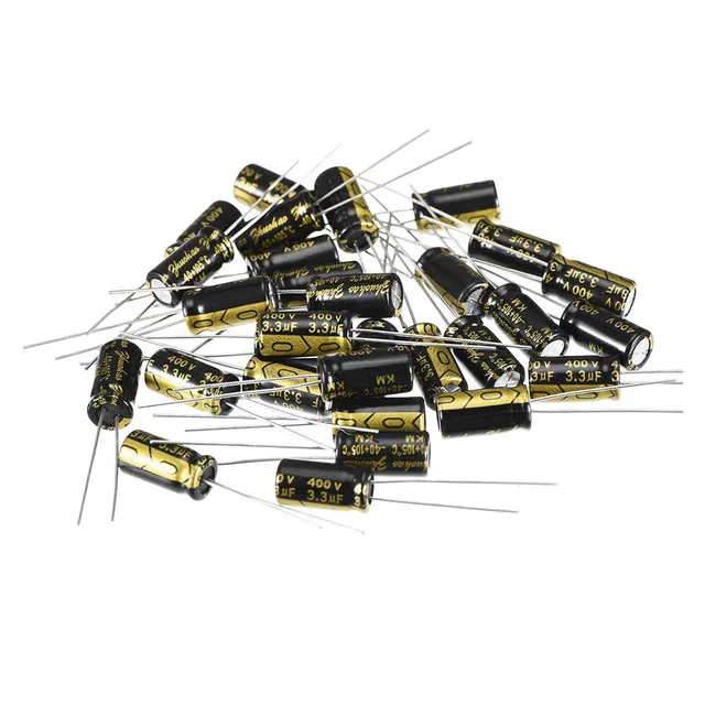 sourcing map condensateur électrolytique 3.3uF 400V 30 pcs 6x12mm