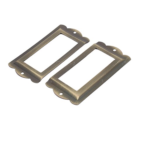 sourcing map Porte-Étiquette Bronze 85x42mm Lot 10 Métal