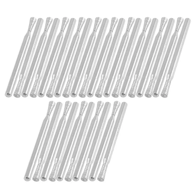 Sourcingmap Coffret 30 Fraises Diamant Trapézoïdales 3x2mm Tige 3mm