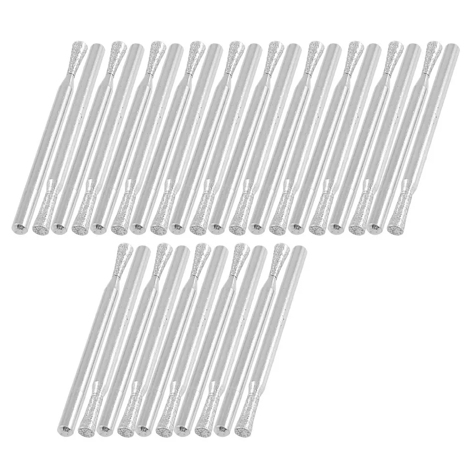 Sourcingmap Coffret 30 Fraises Diamant Trapézoïdales 3x2mm Tige 3mm
