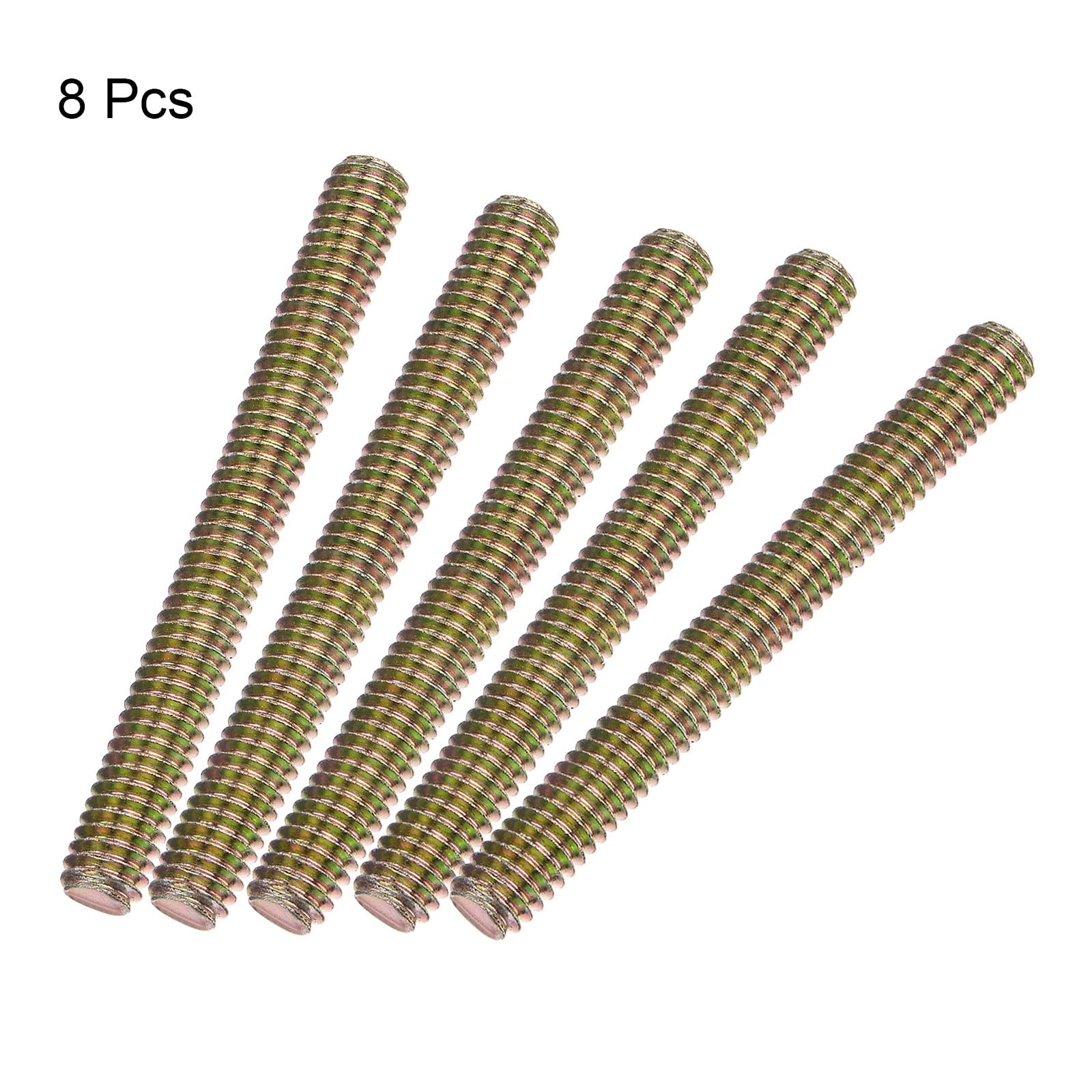 Sourcingmap 8 tiges filetées M8 3" acier zinc 5/16