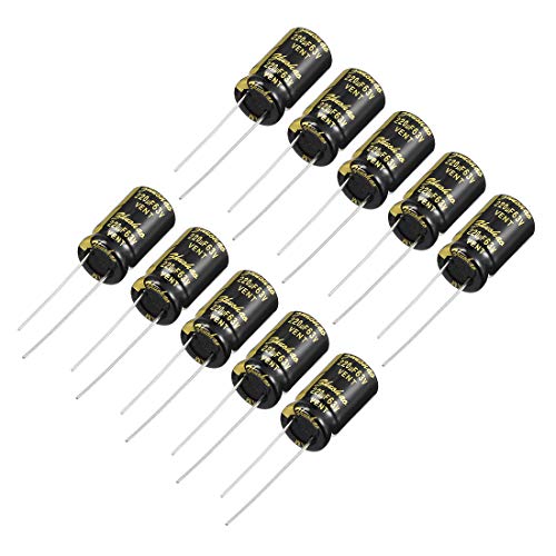 Sourcing Map Condensateur 220uF 63V 10x17mm 10pcs