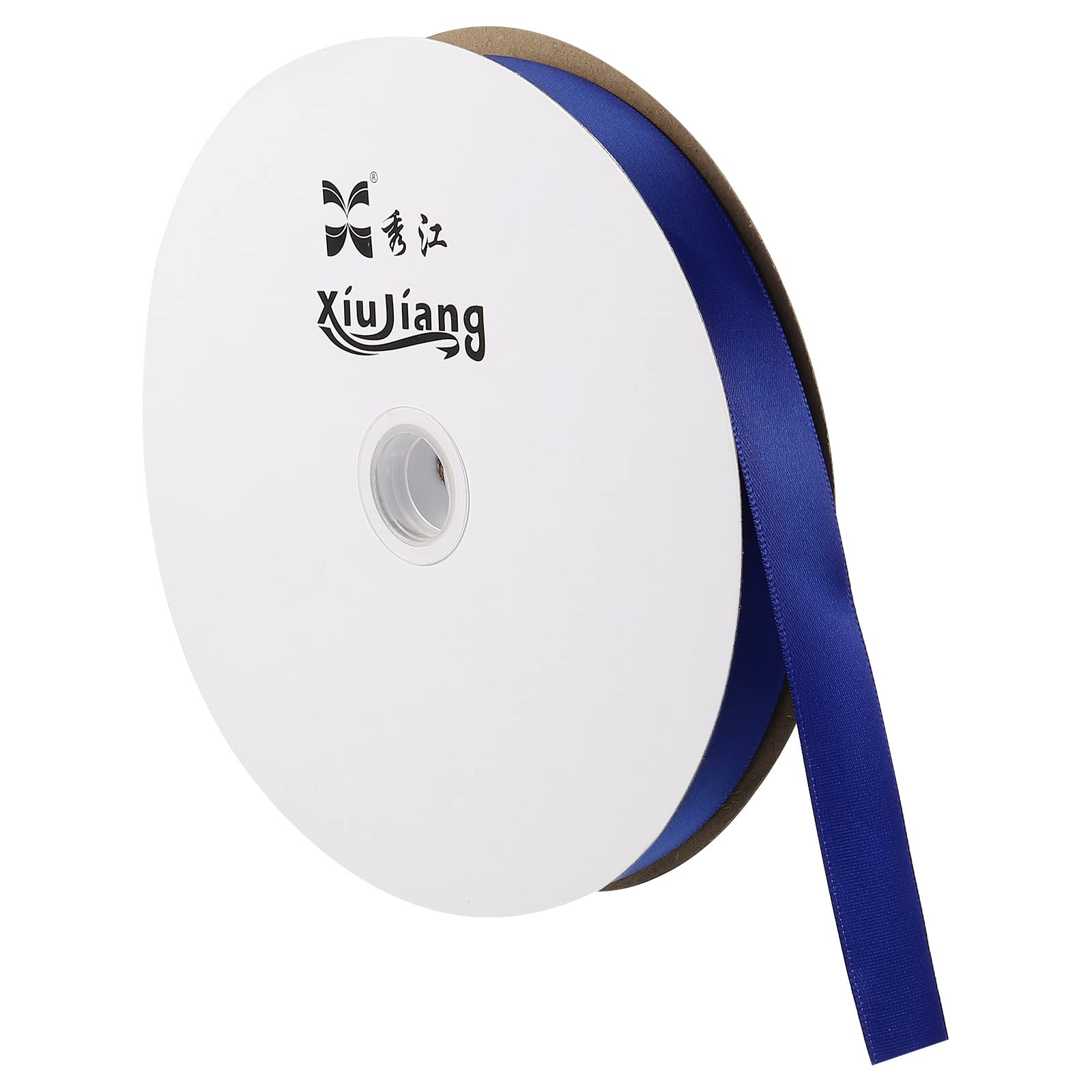 Sourcing Map ruban satin bleu foncé 20mmx91,4m rouleau déco