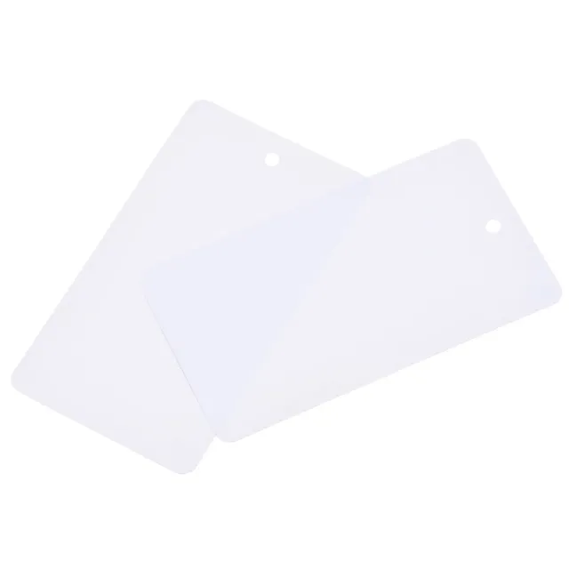 Sourcing Map Étiquettes PVC blanc 50 pcs 50x90 mm imperméables