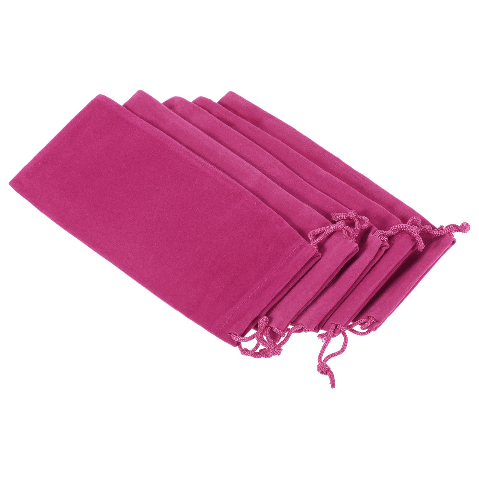 sourcing map pochette microfibre 17x8 cm rose rouge lot 10 anti-rayure