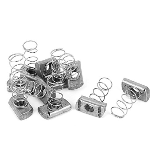 sourcingmap Home écrou ressort rail M8 inox 10 pièces
