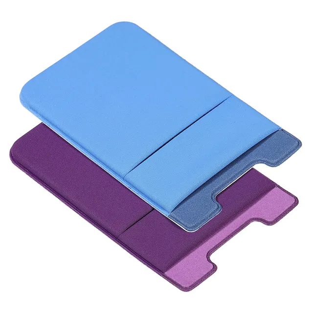 sourcing map Porte-carte adhésif téléphone double couche violet x2