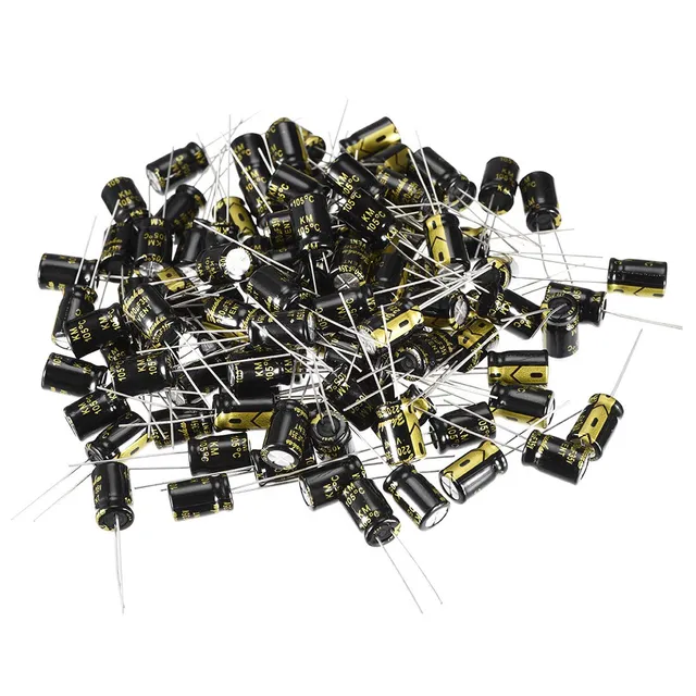 sourcing map Industrial condensateur électrolytique 220uF 35V 100pc