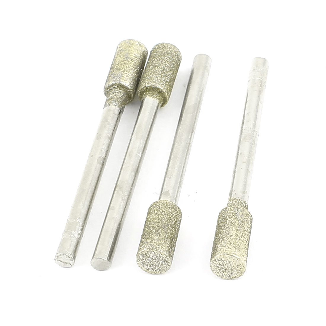 Sourcing Map Pointe à meuler diamant 5mm tige 3mm lot de 4
