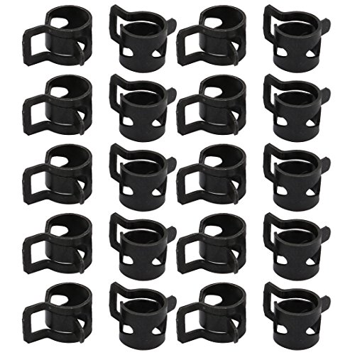 Sourcingmap colliers à ressort 8mm acier noir lot 20