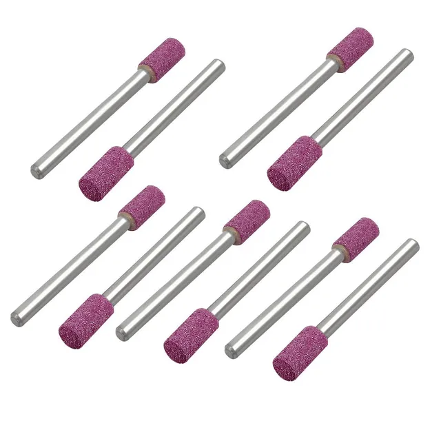 SOURCINGMAP pointe meulage corindon rose 5 mm tige 3 mm 10pcs