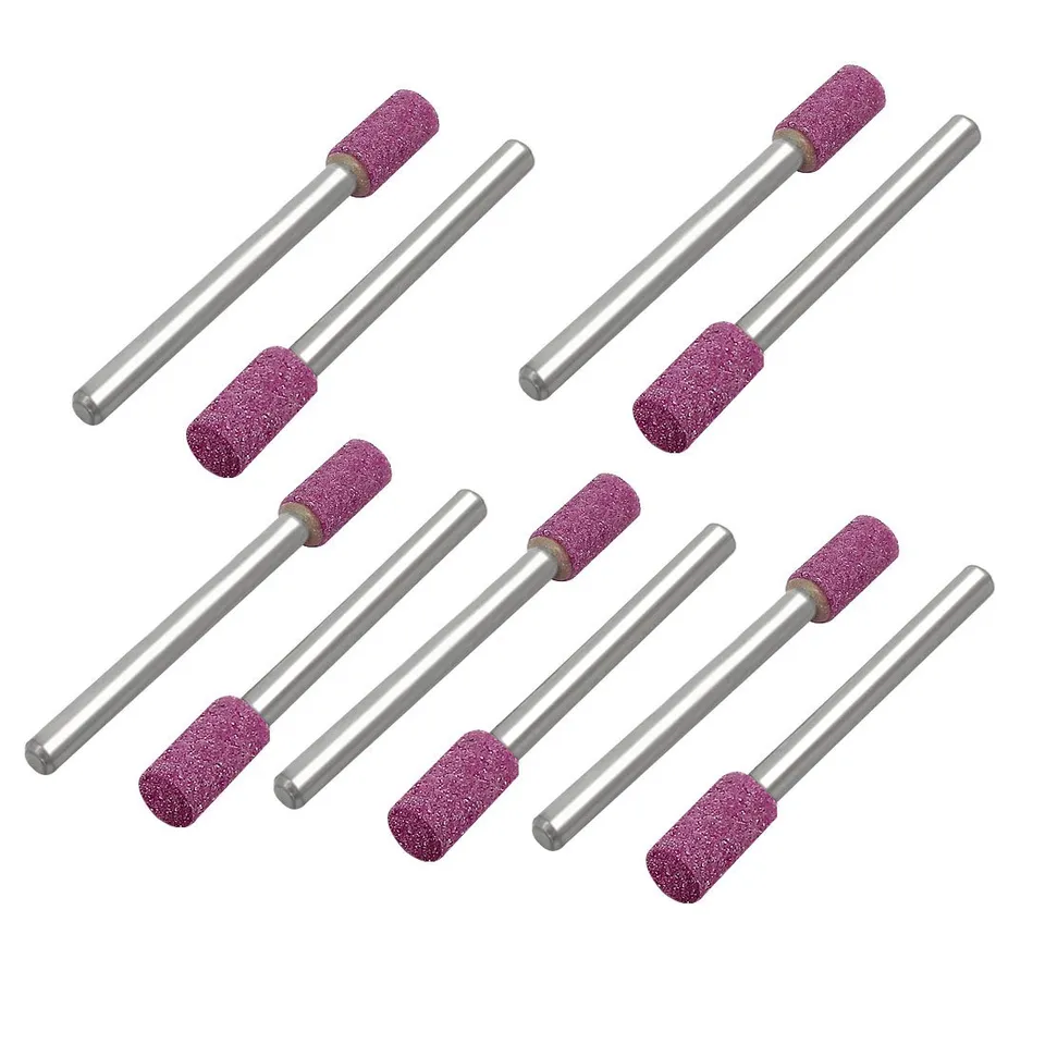 SOURCINGMAP pointe meulage corindon rose 5 mm tige 3 mm 10pcs