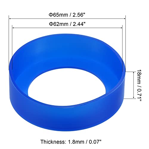Sourcing Map Protège-bouteille silicone bleu foncé 62mm lot 2