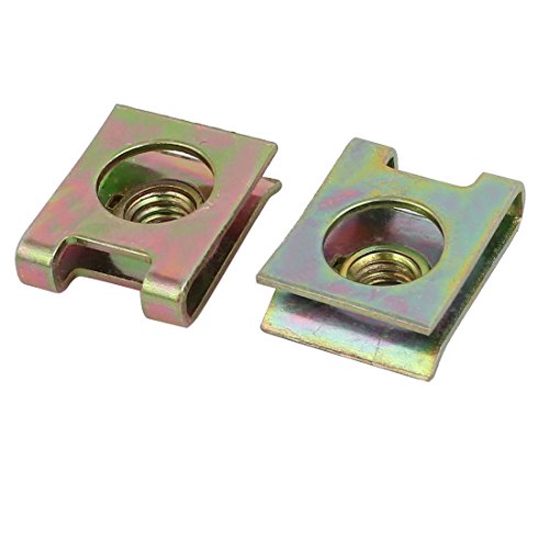 sourcingmap Automotive Écrou U M6 Acier Ressort 20pcs