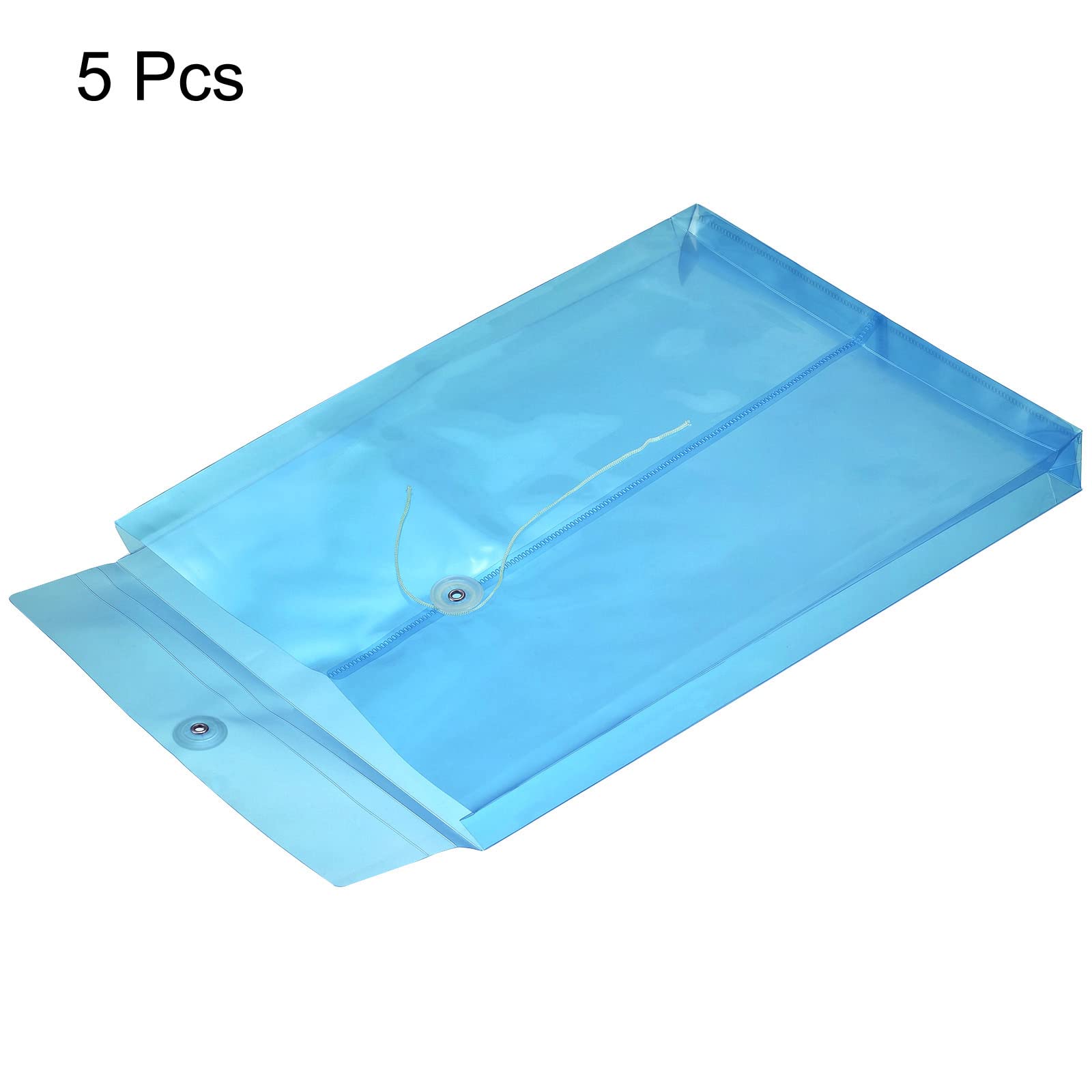 sourcing map enveloppe A4 bleue lot 5 plastique PP