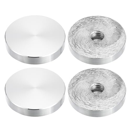 Sourcingmap Disque Aluminium Rond 40mm Argent 4 Pièces