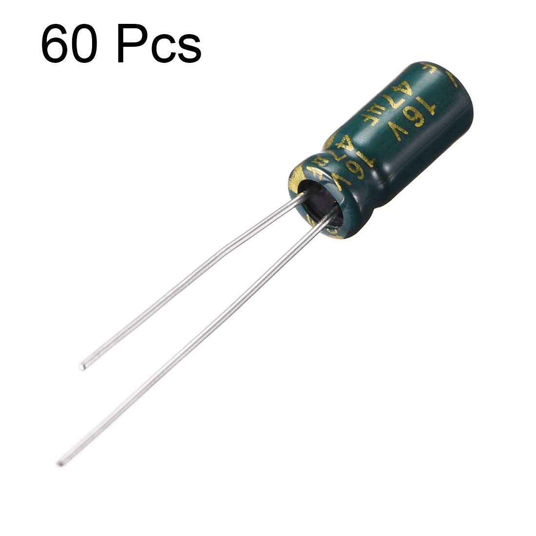 sourcing map 47uF 16V condensateur faible ESR 60 pièces 5x11mm