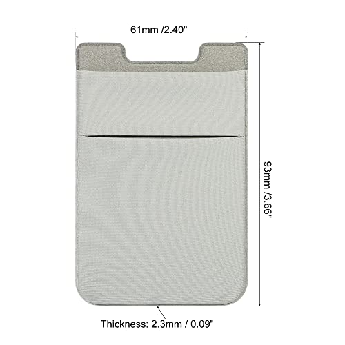 Sourcing Map Electronics porte-carte téléphone double couche gris lot 2