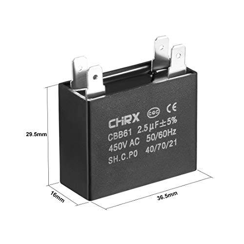 sourcing map CBB61 2,5µF condensateur 450V AC lot 2 moteur