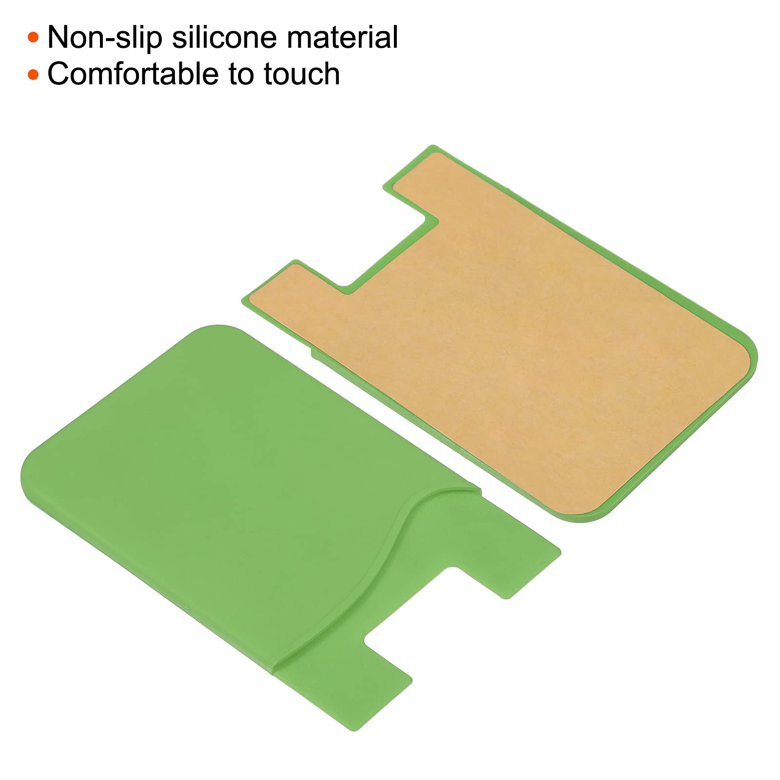 sourcing map Porte-carte adhésif téléphone silicone vert x6