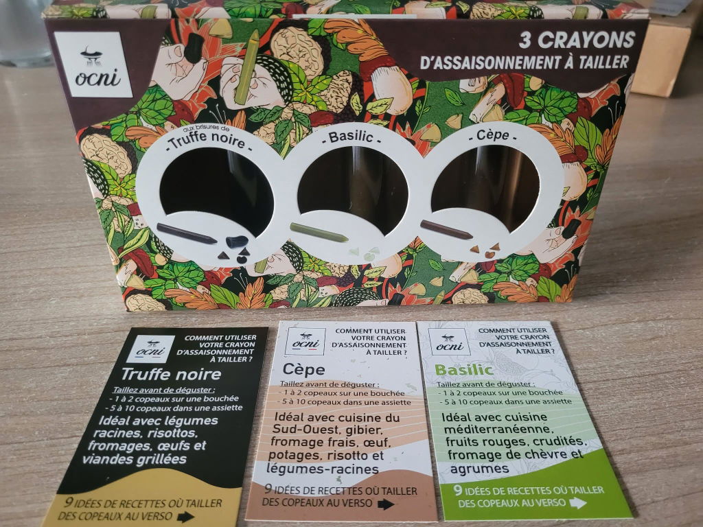OCNI Coffrets 3 crayons Festive Feast Basilic Truffe Cèpe