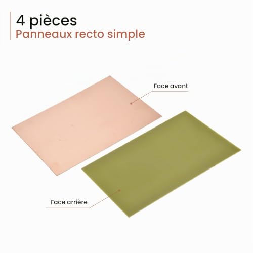 Sourcing Map plaque PCB cuivre FR4 200x150 mm lot de 4