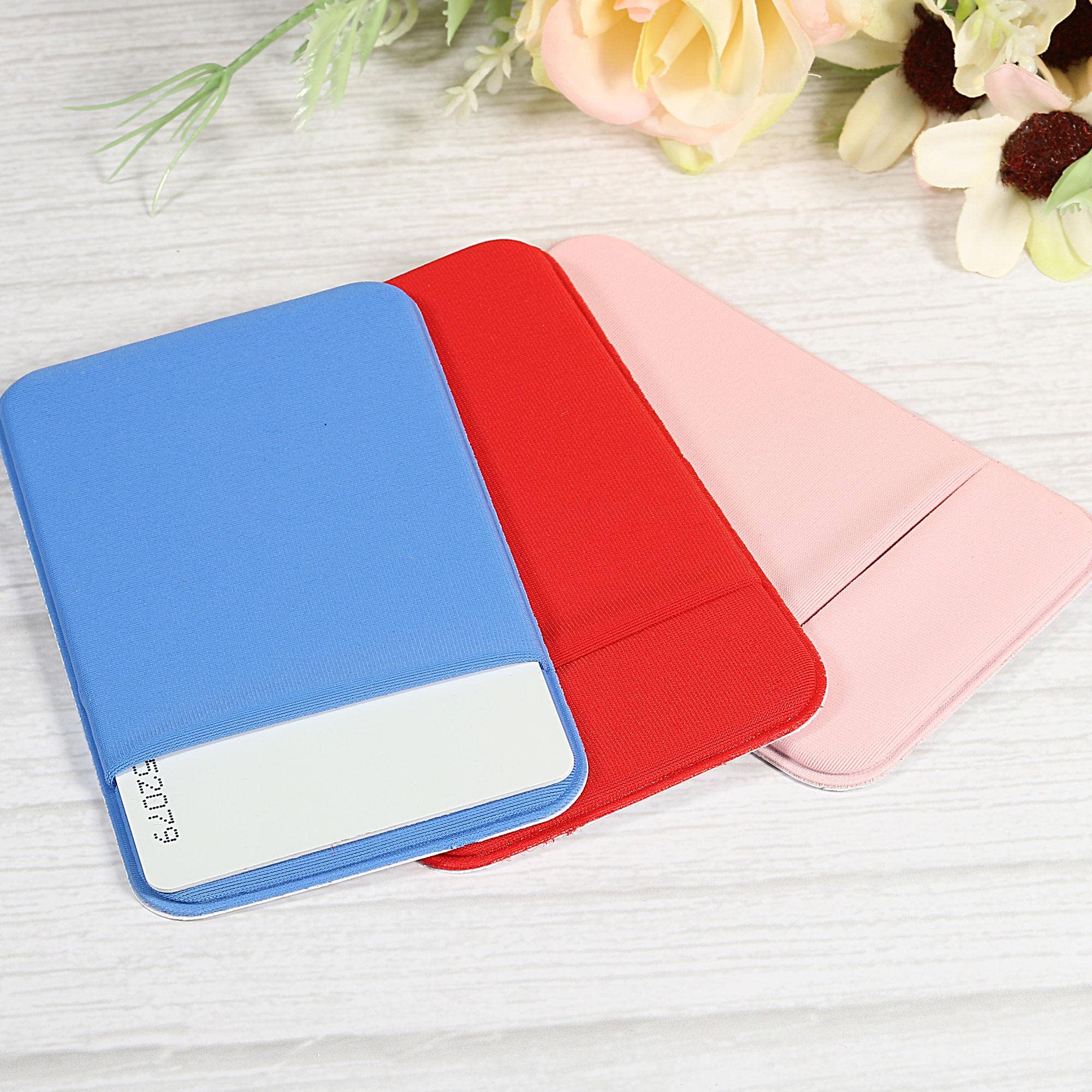 Sourcing Map Electronics porte-carte adhésif rose rouge bleu x3