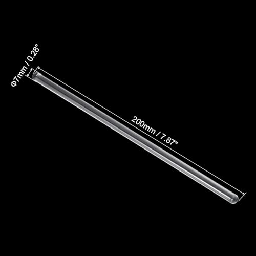 Sourcing Map Lot 4 baguettes verre borosilicate 200mm