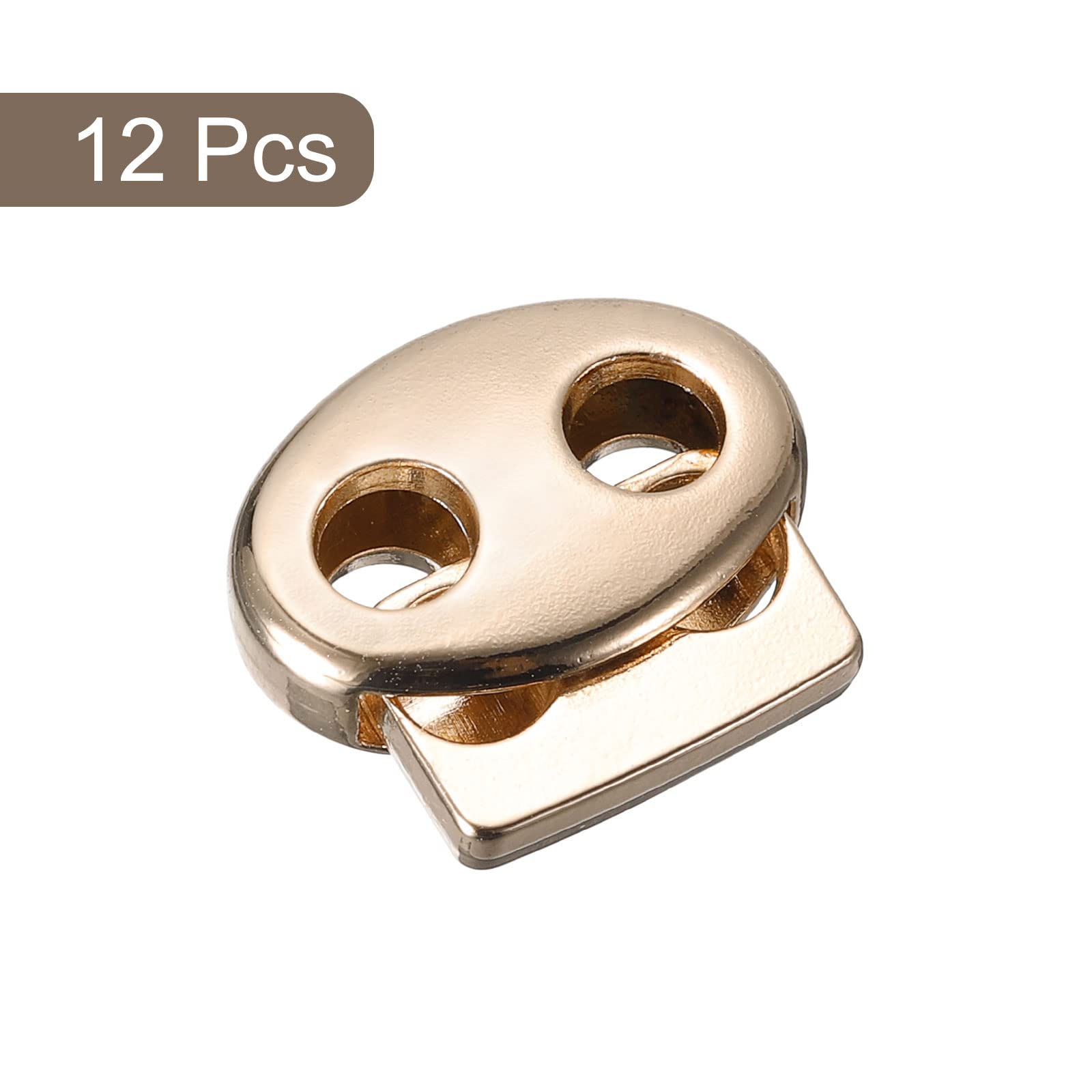 Sourcing Map Home & Garden arrêt cordon 17x15mm or 12 pcs double trou