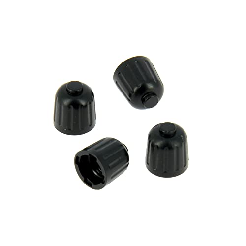 Precision Steel bouchon valve pneu auto noir 4 pcs