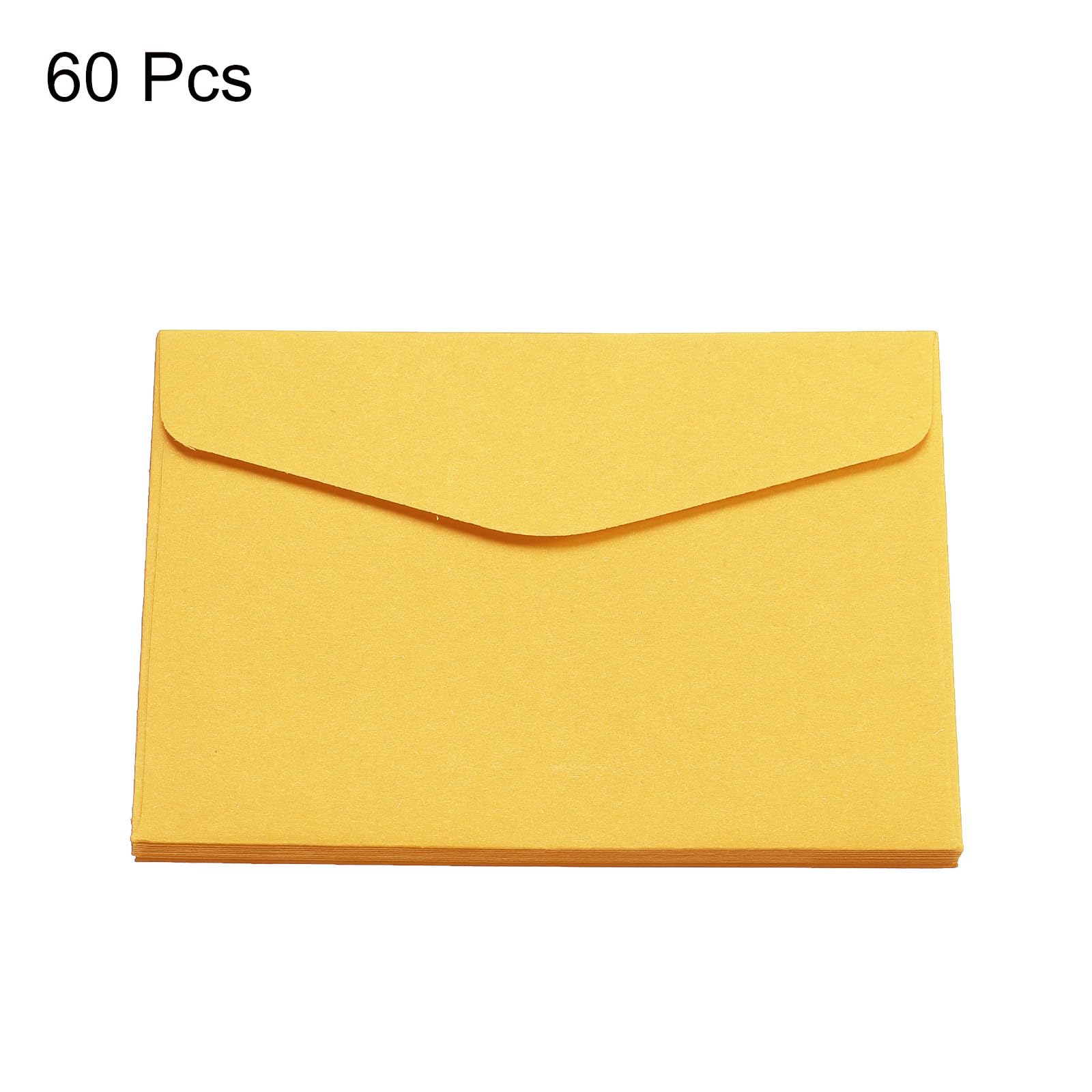 sourcing map Mini Enveloppes Jaune 60 pcs 8,2x11,5cm papier