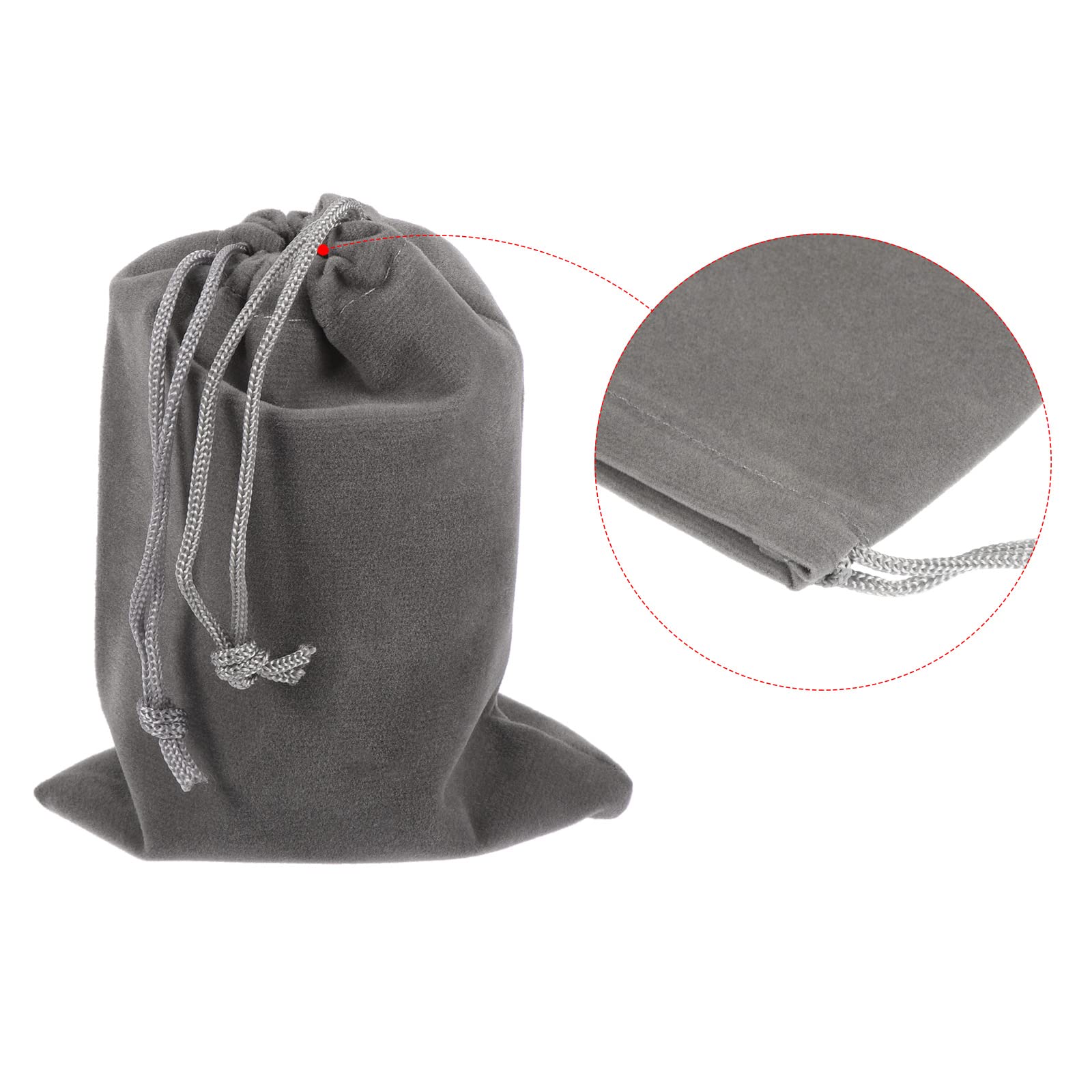 sourcing map Pochon microfibre gris 18x12 cm x3 lunettes