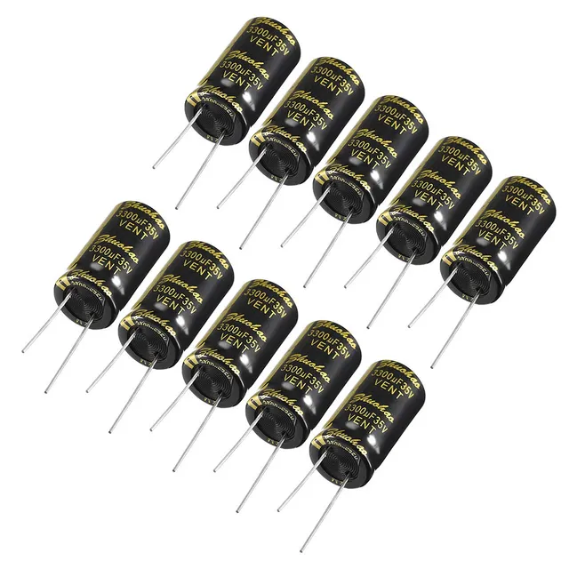 sourcing map 3300uF 35V condensateur électrolytique 10pc 16x30mm