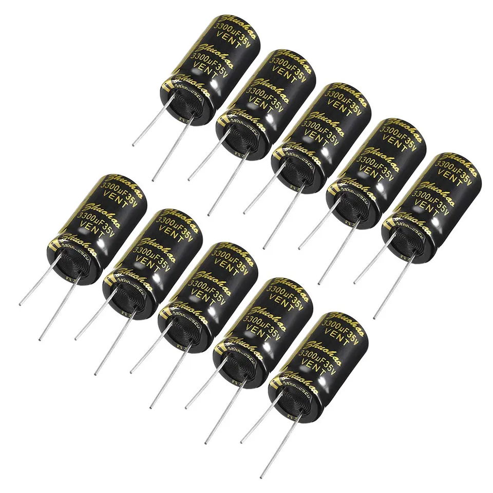 sourcing map 3300uF 35V condensateur électrolytique 10pc 16x30mm