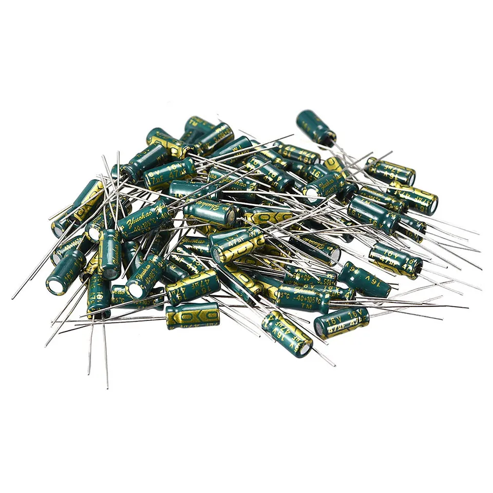 sourcing map 47uF 16V condensateur faible ESR 60 pièces 5x11mm