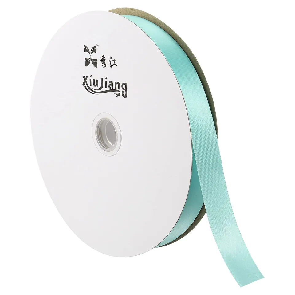 sourcing map Home & Garden ruban satin bleu lac 20mmx91,4m