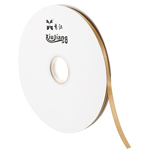 Sourcing Map Ruban Satin Beige 7 mm x 91,4 m Rouleau