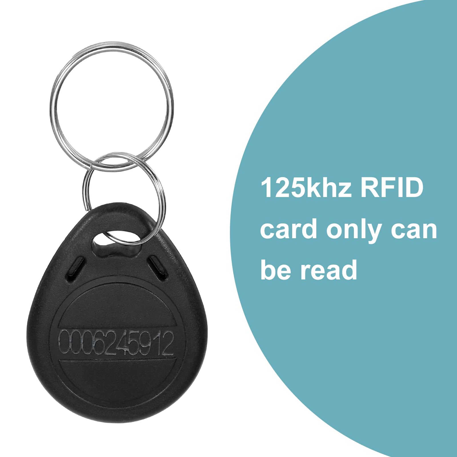 Sourcing Map Electronics Badge RFID 125KHz Noir x20 Lecture Seule