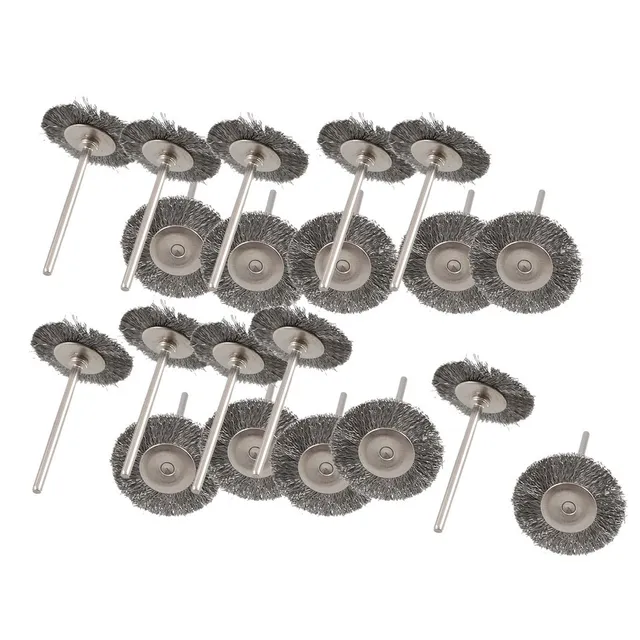 Sourcingmap Brosse Roue Acier 25mm Tige 3mm Lot 20