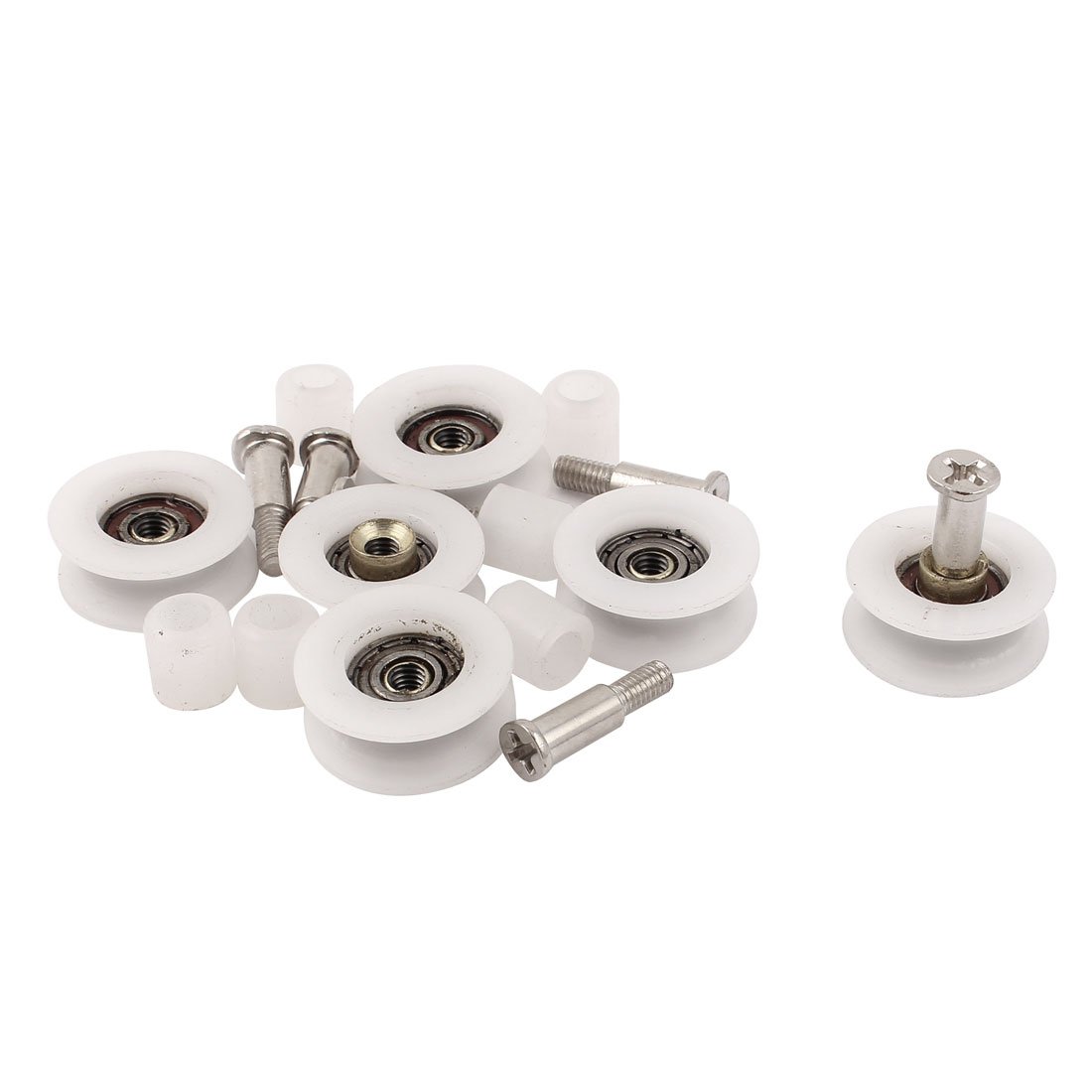 sourcing map Roulette porte coulissante 22mm lot 6