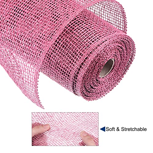 Sourcingmap Home & Garden ruban toile de jute rose 25,4 cm x 9 m