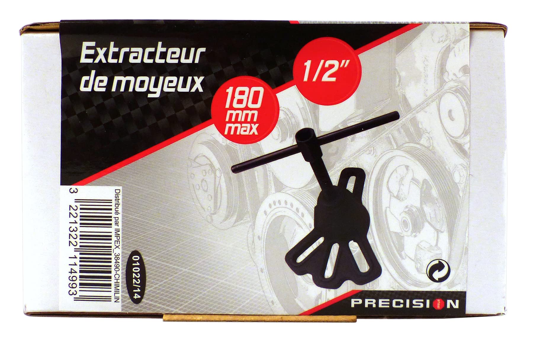 PRECISION STEEL Outillage à main extracteur moyeu tambour 90-170 mm