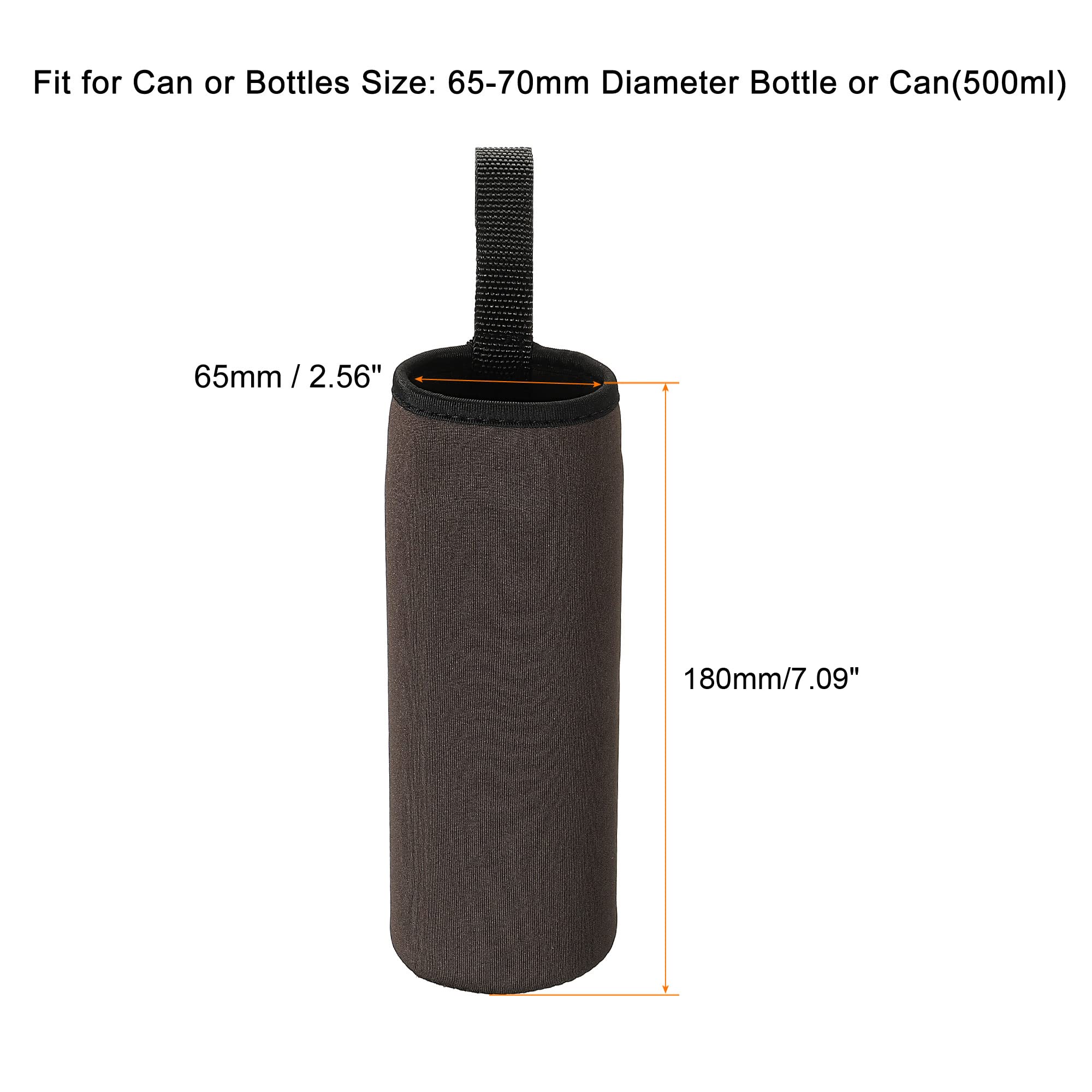 sourcing map Home & Garden manchon bouteille 500ml lot 2 marron